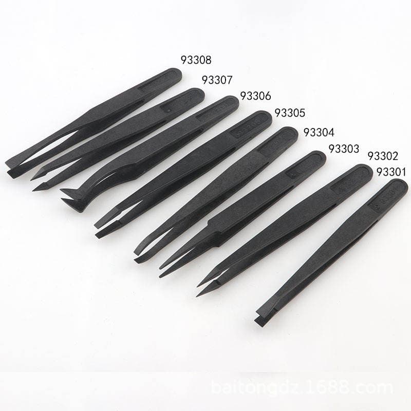 455 001 702 Elastic Carbon Fiber Anti-static Purification Plastic New Material Anti-static Tweezers Plastic Tweezers 1