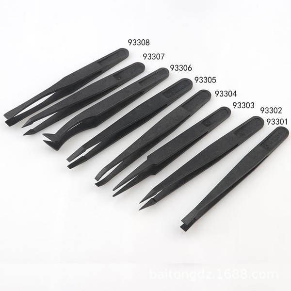 455 001 702 Elastic Carbon Fiber Anti-static Purification Plastic New Material Anti-static Tweezers Plastic Tweezers