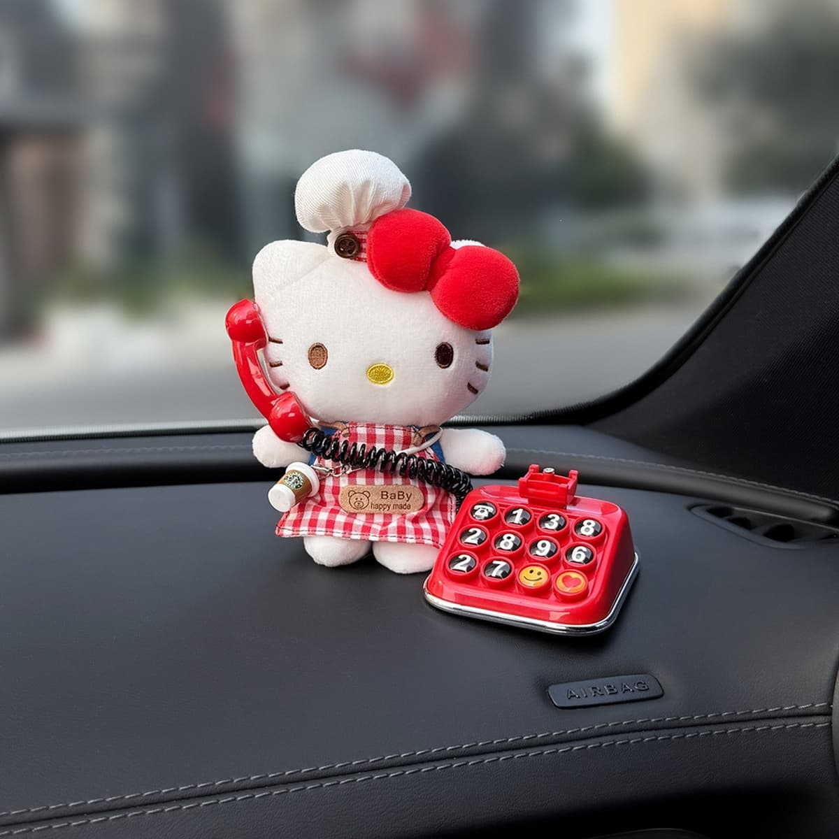 Chef's Hat KITTY + Phone Parking Sign (comes with 5 sets of numbers)