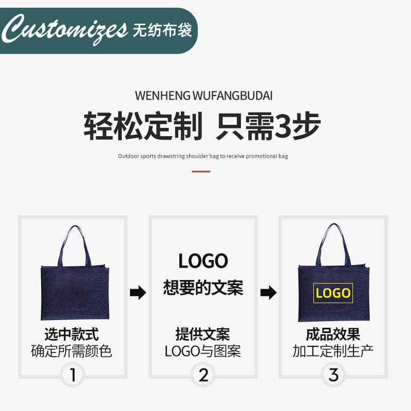 In-Stock Non-Woven Tote Bags, Custom-Made Advertising Foldable Shopping Bags, Laminated 3D Bags, Non-Woven Bags Customization 3