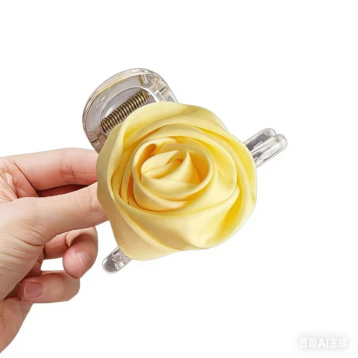 5771 yellow rose hair accessory - high eight claw clip