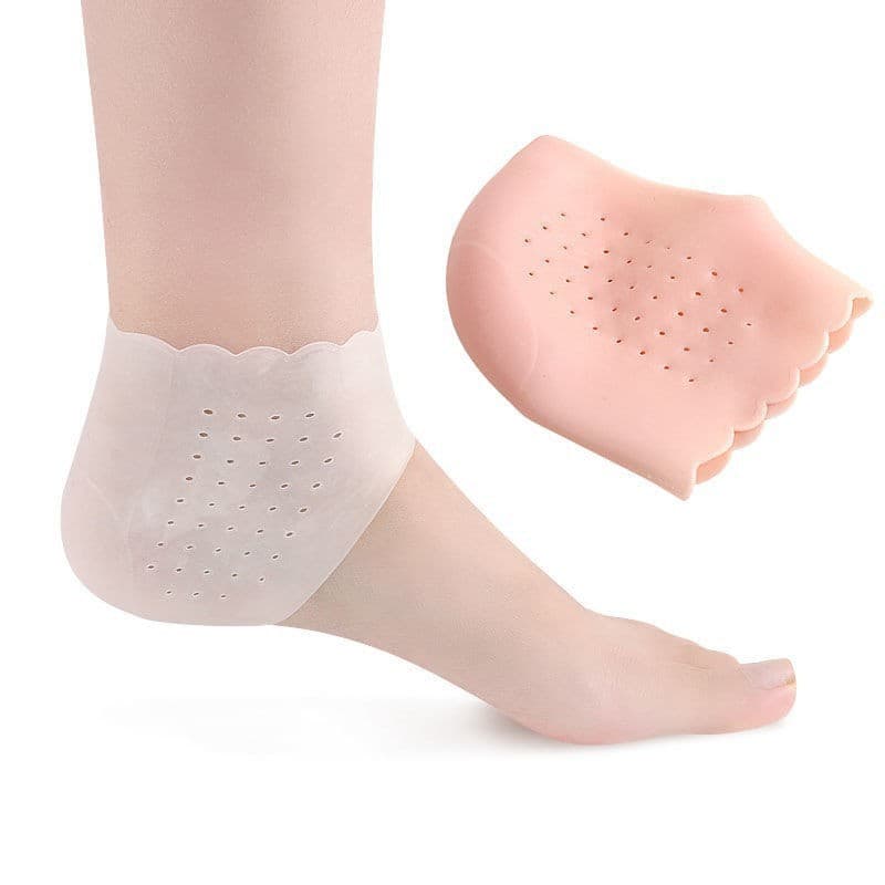 White lace silicone heel cover [one]