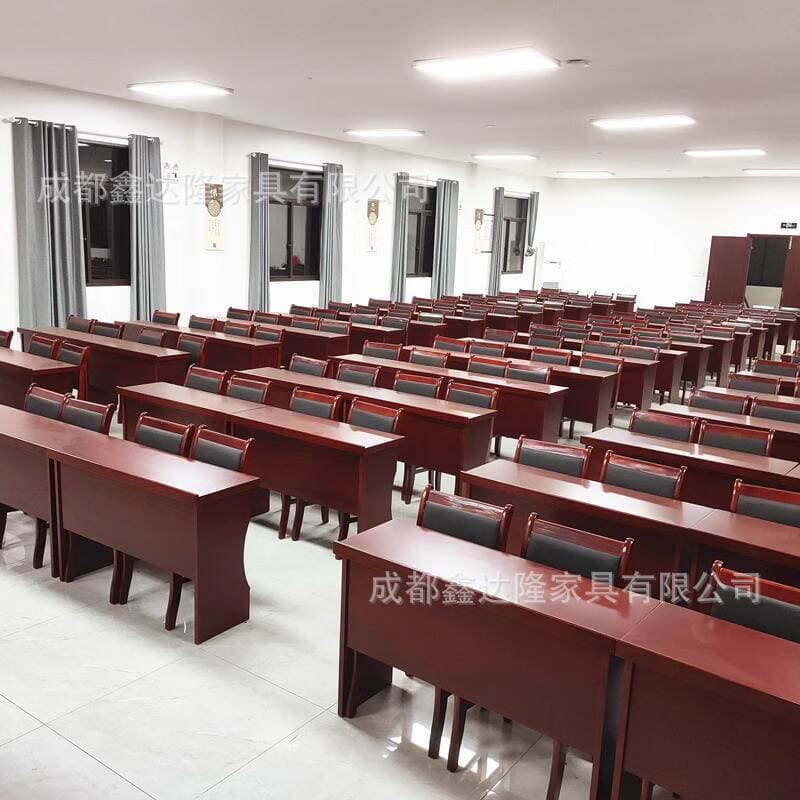 Simple Conference Table and Chair Set, Double Conference Table, Training Room, Business Main Table, Painted Solid Wood Office Desk, Strip Table 3