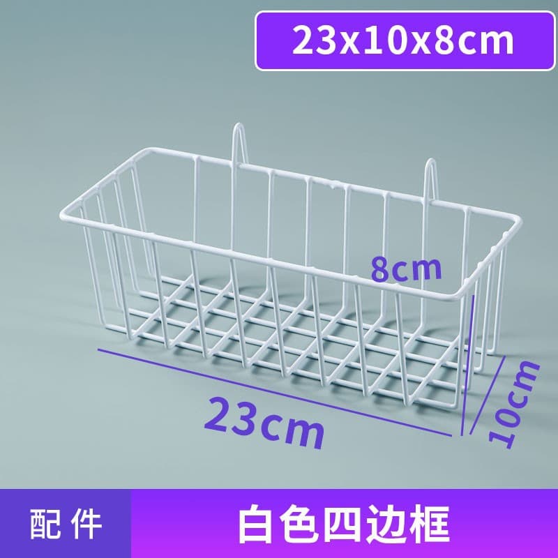 White upgraded heavy-duty four-sided hanging basket