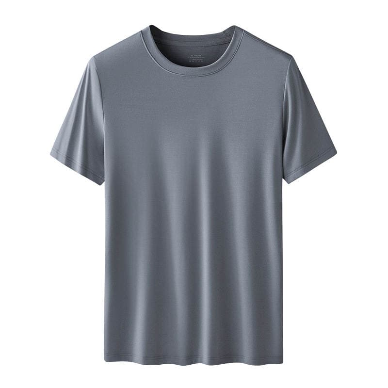 Kişilər üçün 80 saylı ikiqat modal qısaqol t-shirt, bərk rəngli, alt geyim 5