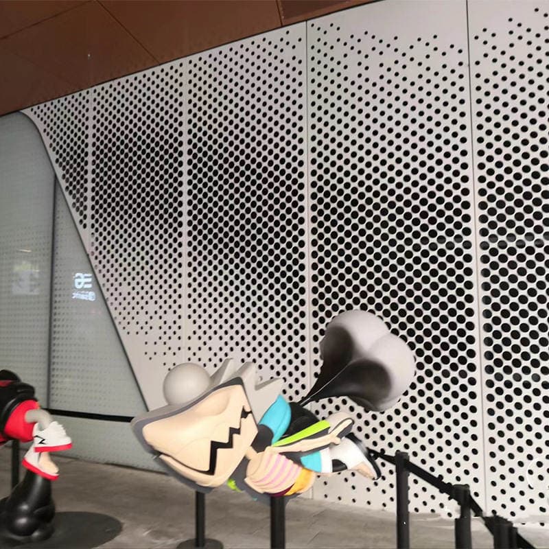 Guangdong Direct Sales Punched Aluminum Veneer Fluorocarbon Spray-Painted Aluminum Plate Carving Processing Exterior Wall Decoration Perforated Aluminum Veneer 4
