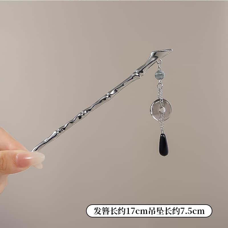 Ink jade ring-silver