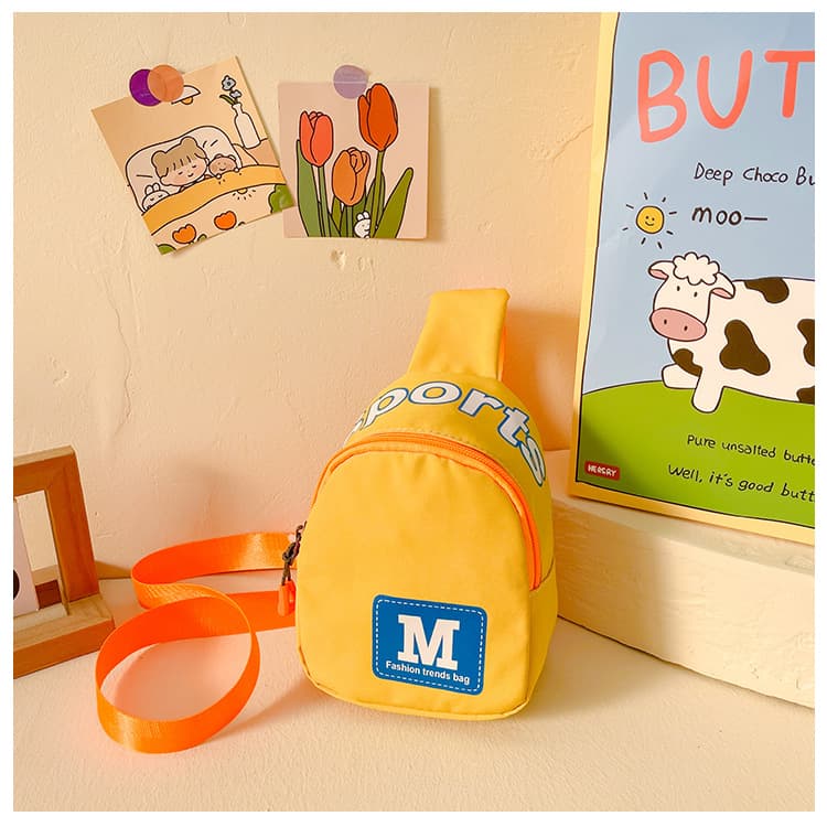 Yellow m children's crossbody bag