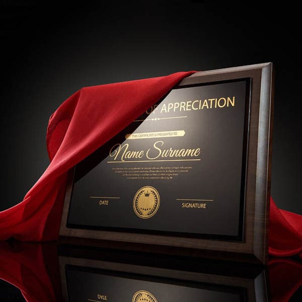 Agent Franchise Imitation Wood Walnut Honor Certificate Solid Wood Crystal Plaque Appointment Letter Wooden Honor Authorization Plate Medal