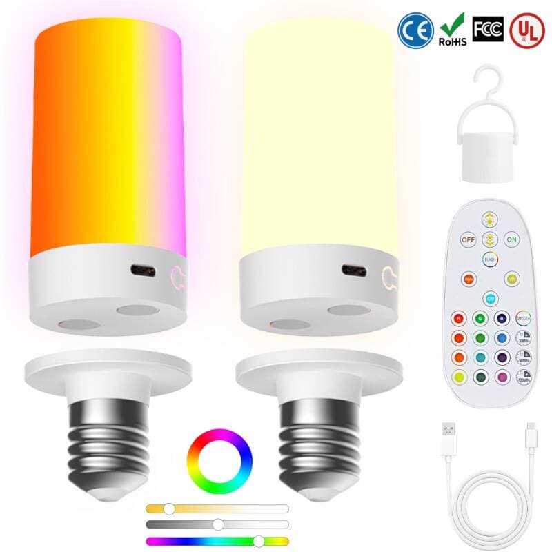 USB Magnetic Rechargeable Light Bulb 360-Degree Full-Emission Cylindrical Wall Light Source Wall Lamp with Battery Corn Light Bulb 1