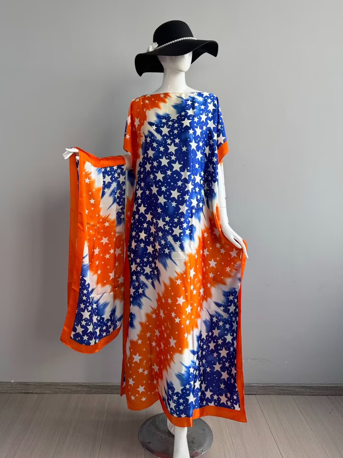 103-american flag stars-orange blue and white