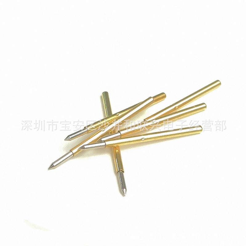 Probe test pin P160-B1(2#-B) straight tip 1.36mm spring pin drilling 1.7mm thimble 3