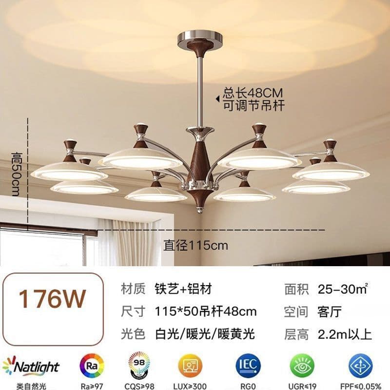 [simple and applicable] 8-head full-spectrum chandelier
