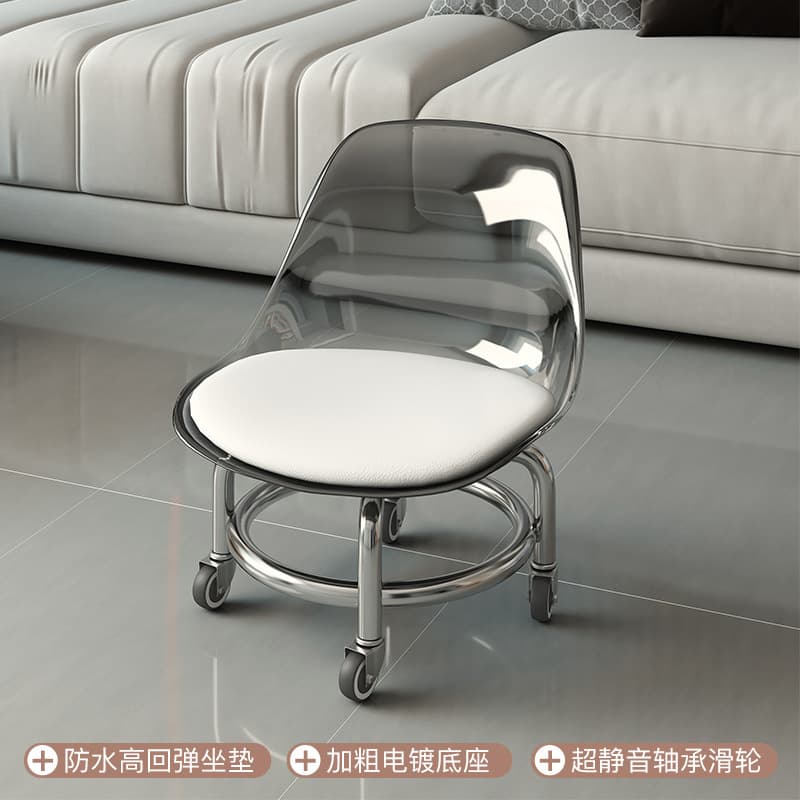 Transparent gray iron frame silent bearing wheel