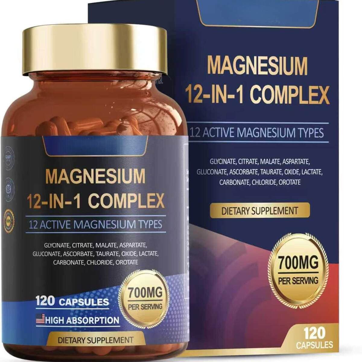 12-in-1 Magnesium Complex, Cross-Border Health Supplement, Hot-Selling in the Us Market, Aliexpress, Tk, Mercado Libre, Body Nutrition Products 5