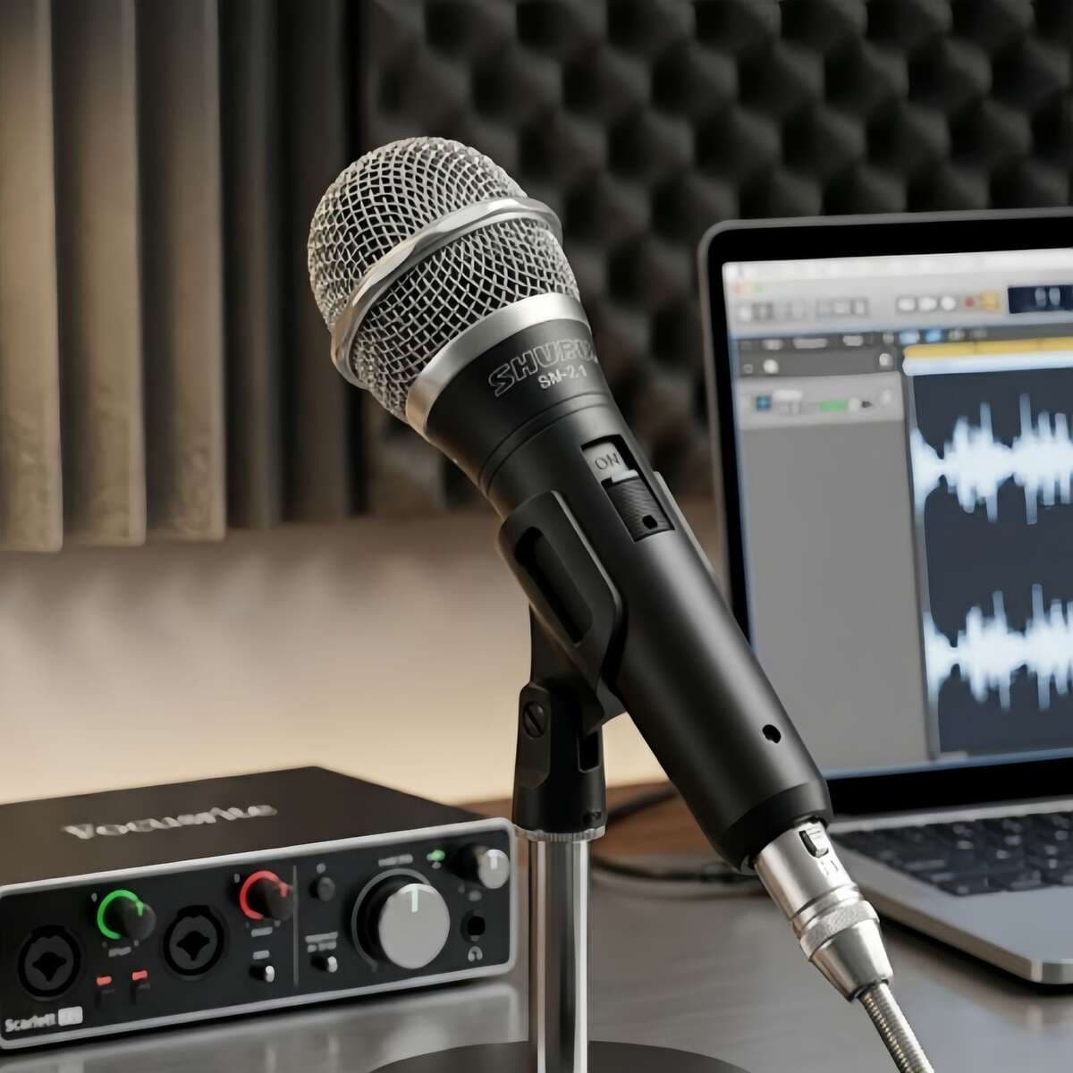 Sm2.1 Wired Microphone Anti-Howling All-Metal Dynamic Microphone for Home Karaoke Stage Conference Hosting Microphone Wholesale 4