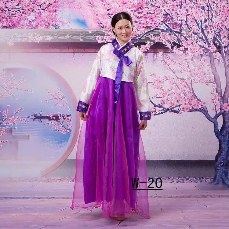 Women's white + purple dae jang geum