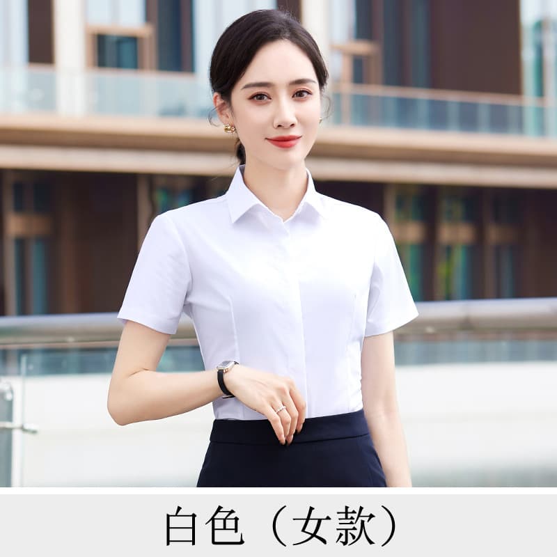 Women's short sleeve white shirt
