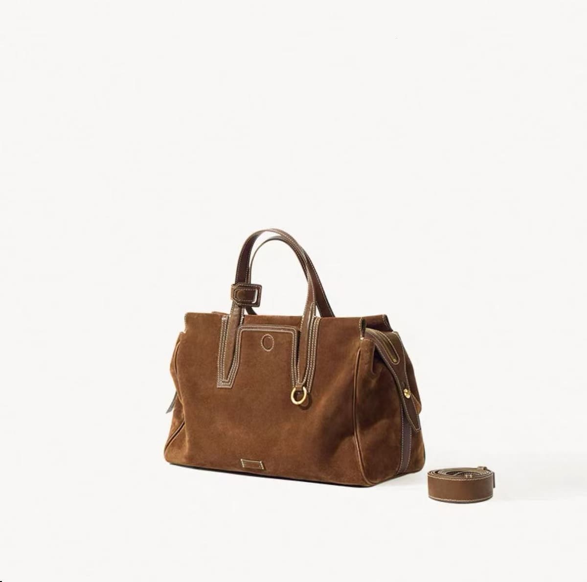 Suede sandalwood brown - small