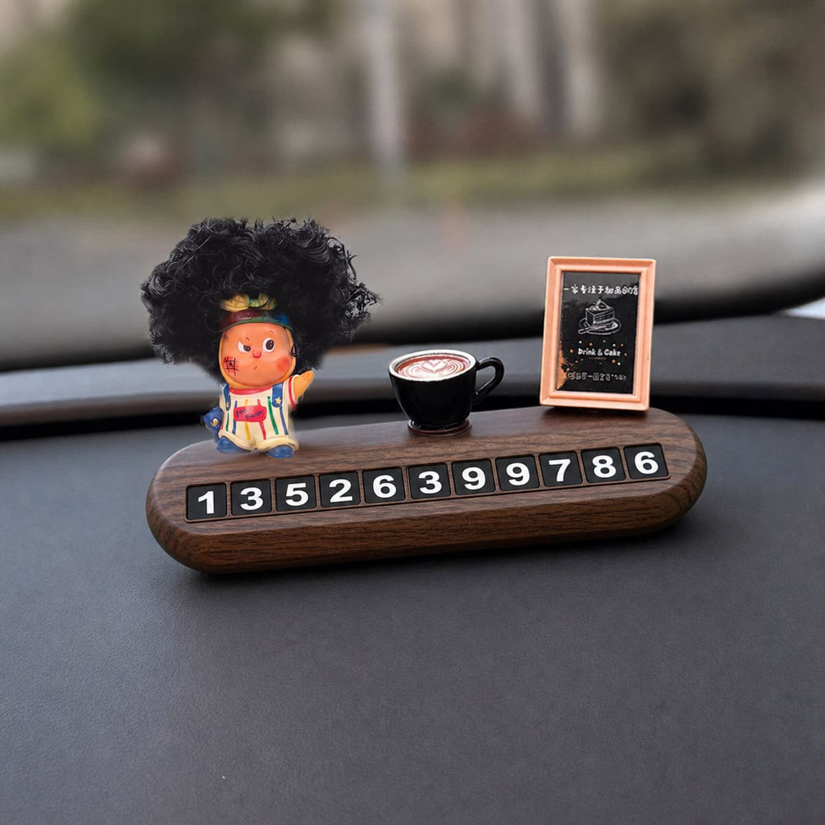 【high temperature resistance】afro little magic star + wood grain parking plate