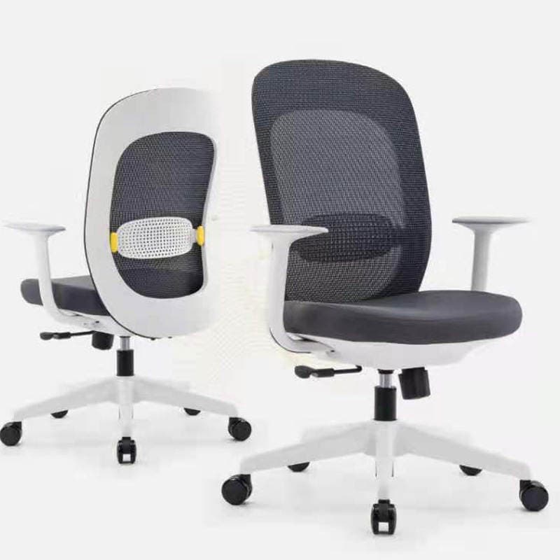 Zhongsheng Furniture White Office Net Back Computer Staff Swivel Chair Fashion Lift Staff Office Chair Teacher Seat 1