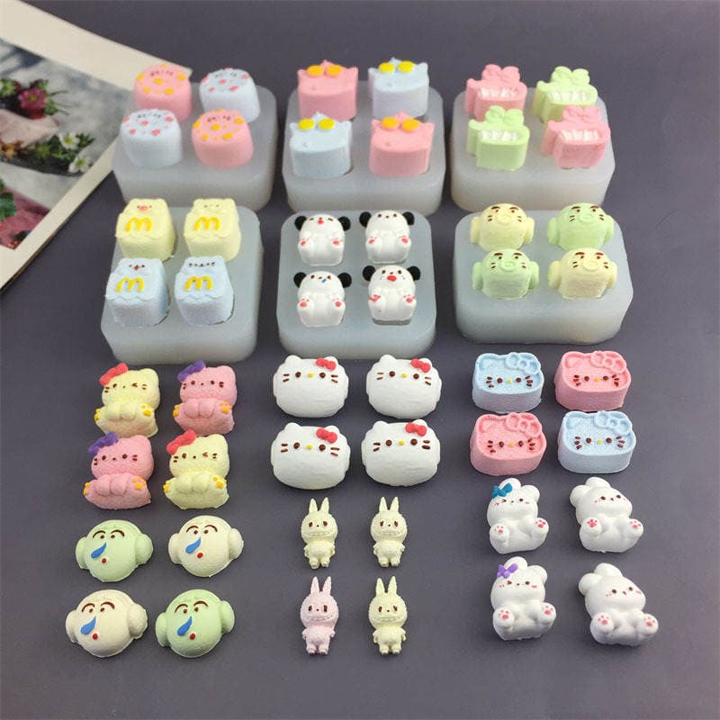 DIY Small Nose Crocodile Bunny Cat Small Animal Potato Cake Silicone Mold Fondant Cake Chocolate Drip Mold 1