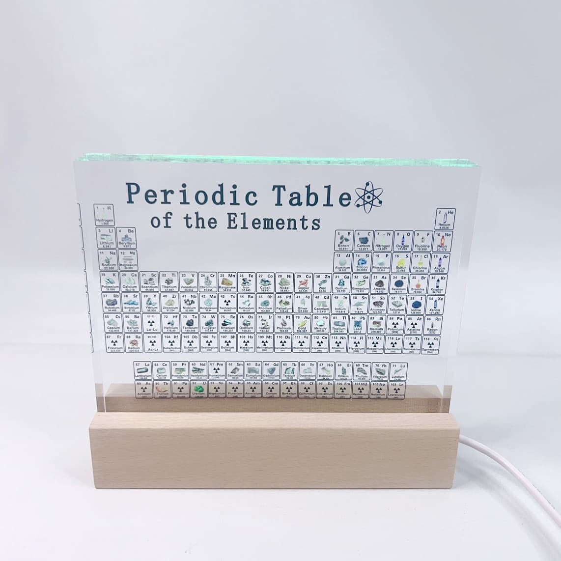 Transparent printing English multicolor colorful lamp holder [USB]]