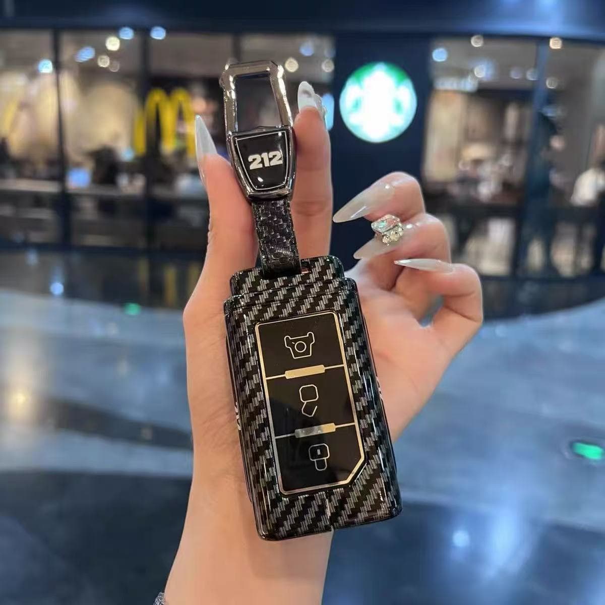 Carbon fiber model (car logo buckle)