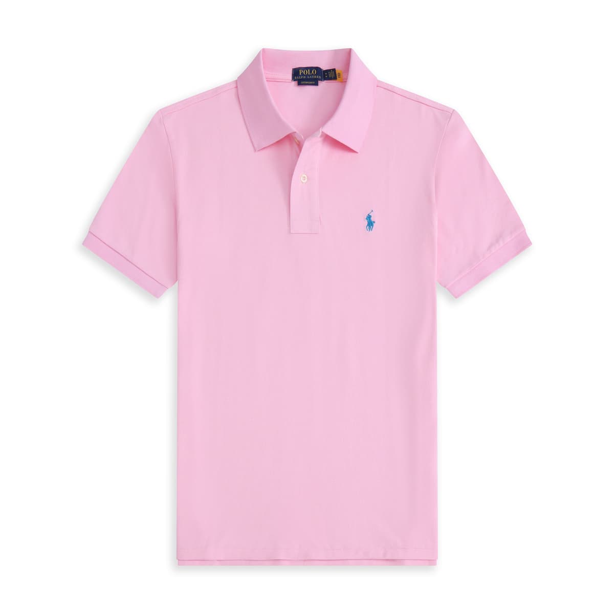Pink lake blue label