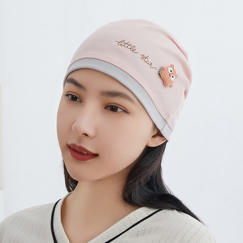 Thin bear pink dome hat
