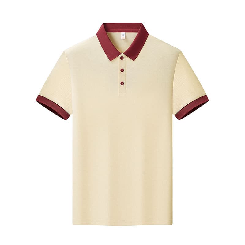 Khaki and maroon