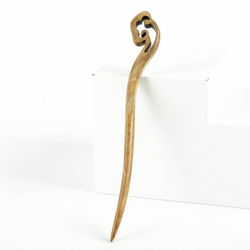 Green sandalwood hairpin---caiyun (18cm)