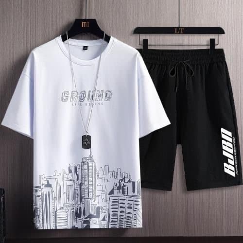 Urban english shorts set - white