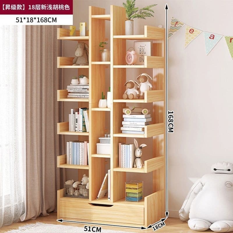 Storage】18-layer wood color 51cm
