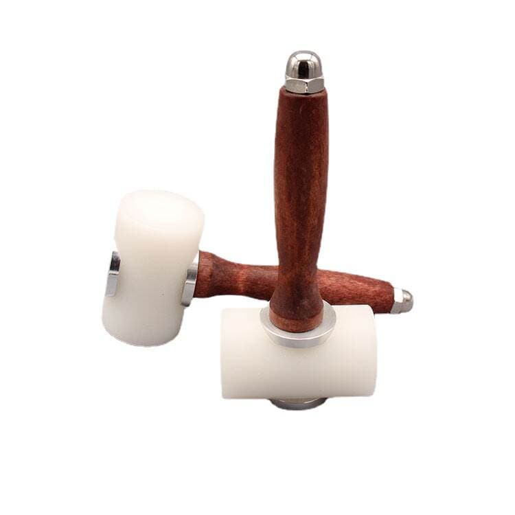 Əl işi DIY dəri oyma çəkici, fıstıq ağacından T formalı alət 4