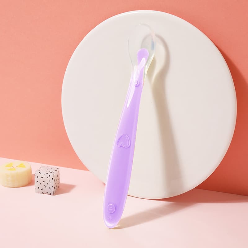 Silicone spoon (shaped) light purple single opp bag
