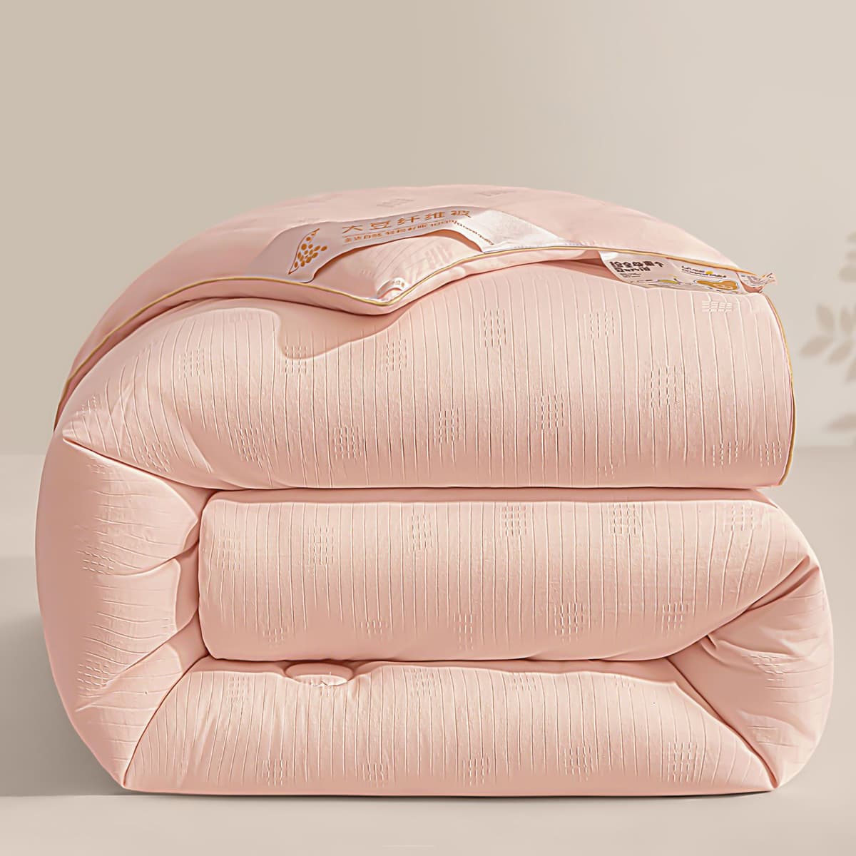 Skin-friendly type a dobby soybean quilt - pink jade color