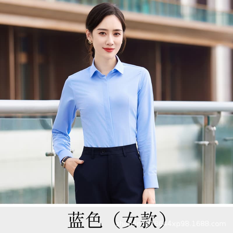 Women's long sleeve blue shirt