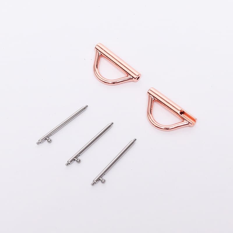[simple style with d-buckle braided rope] rose gold