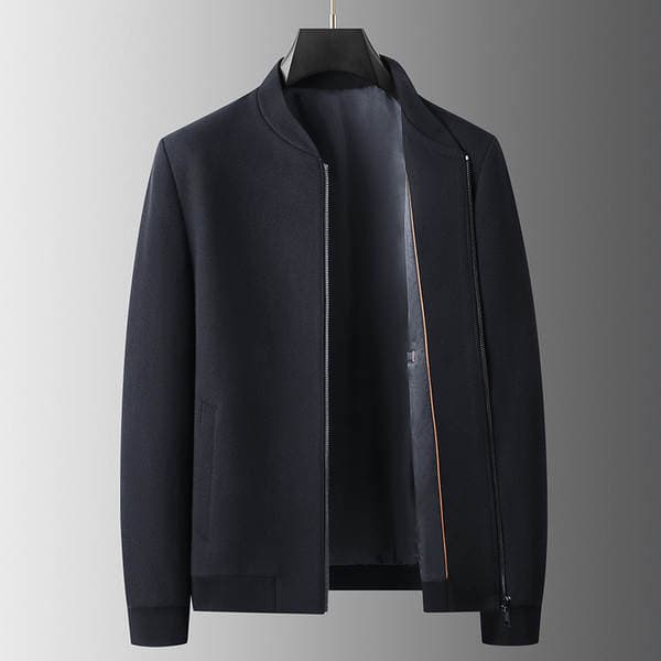 2024 Autumn and Winter Business Woolen Tops Middle-Aged Men's Korean Style Casual Tops 100 Pure Woolen Men's Tops
