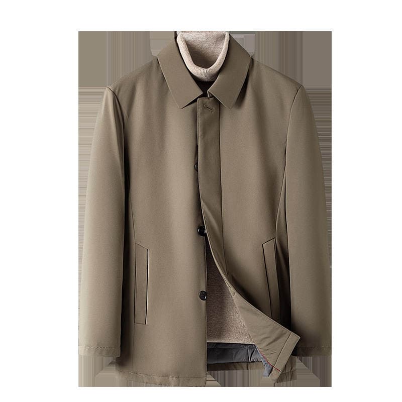 Middle-Aged Men's Winter Thickened Cotton Jacket with Lapel, Casual Jacket for Men, Dad's Style, One-Piece Drop Shipping 5