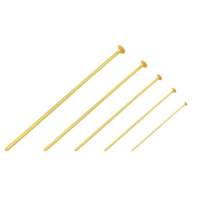 T və 9 formalı iynələr, 18K qızıl suyuna salınmış, rəngini saxlayan, 0.7 mm (DIY zərgərlik üçün) 5