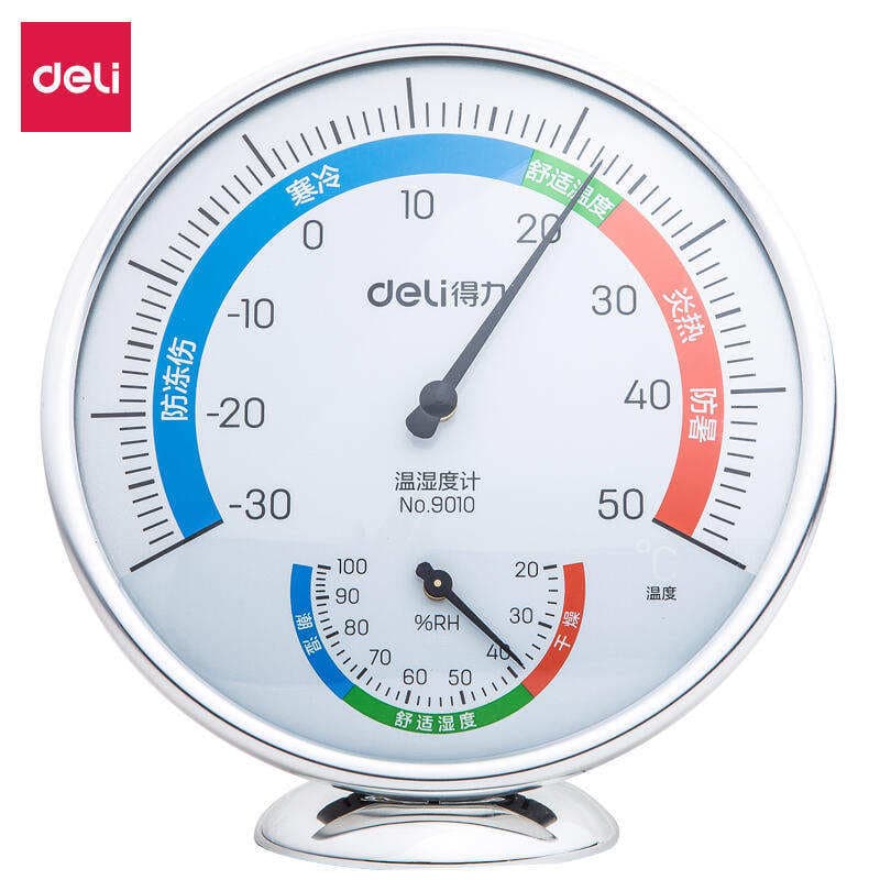 Deli 9010/9011 Divara Quraşdırılan Daxili və Xarici Temperatur və Rütubət Ölçən 5