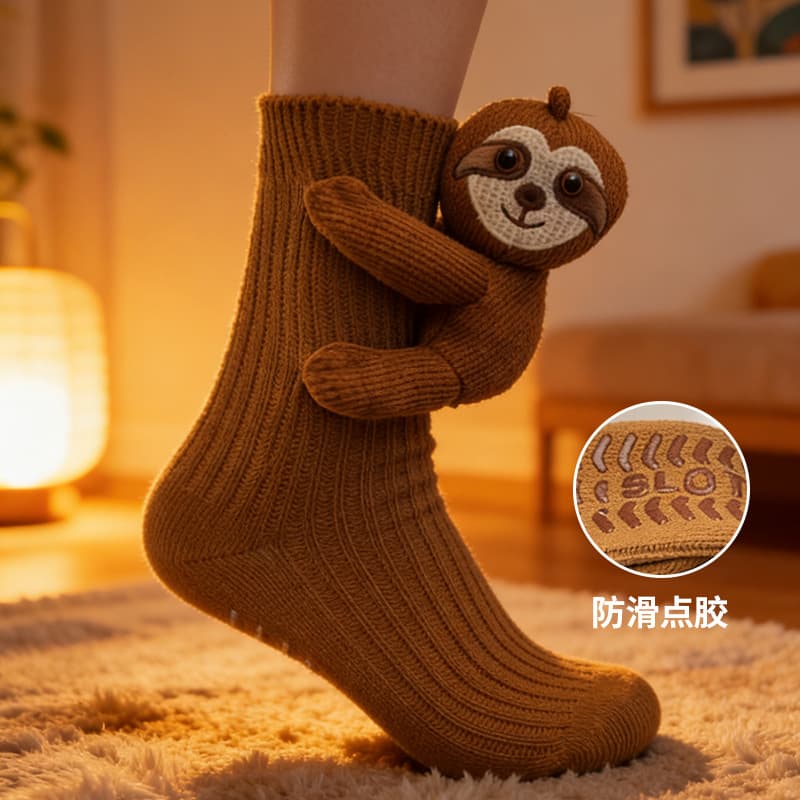 (doll floor socks) sloth