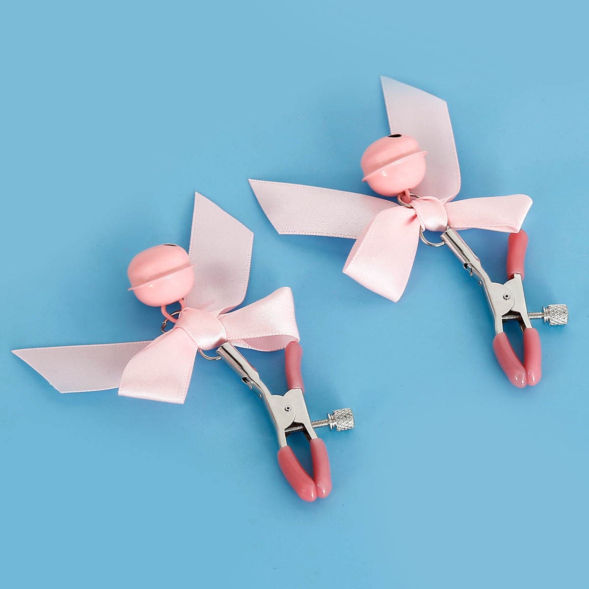 2022 adult sex toys wholesale pink short milk clip Bell bow male and female couple training binding 3