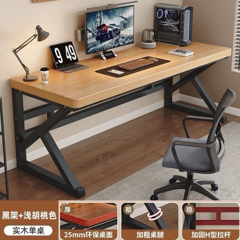 Wood color+black legs/particle board-25mm