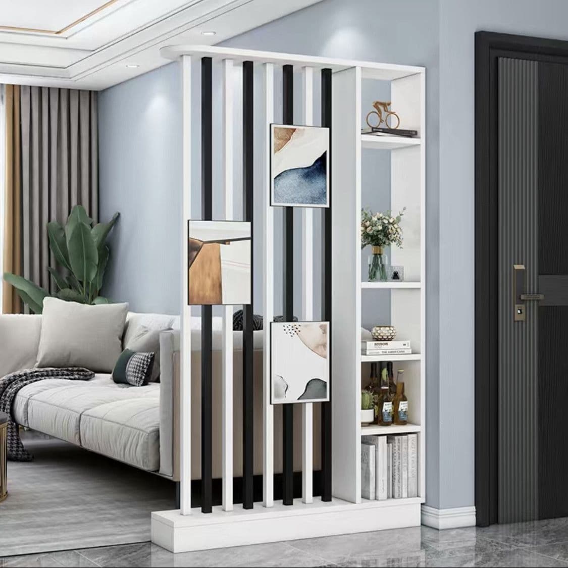 Minimalist White + Black and White Steel Pillars [Thickened and Reinforced Version]