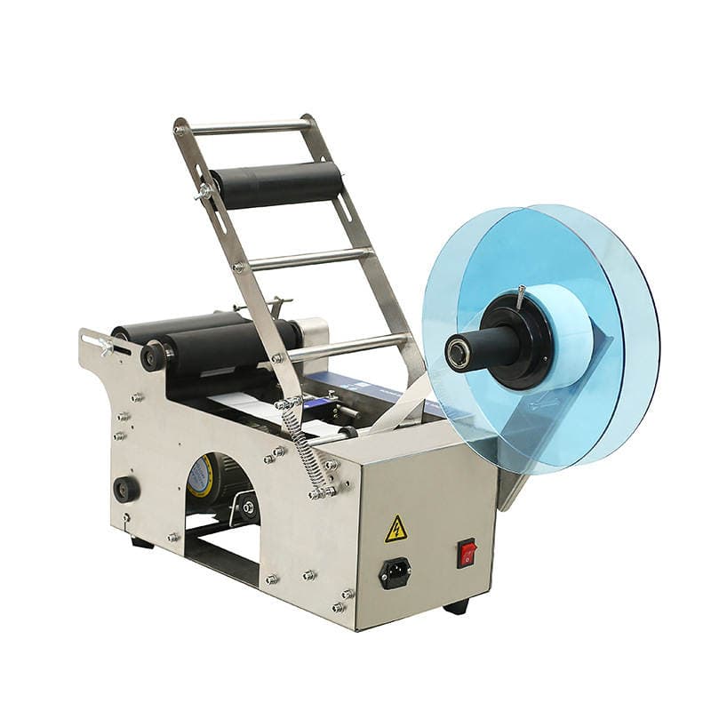 Semi-automatic desktop small self-adhesive wine bottle labeling machine glass bottle round bottle labeling machine labeling machine labeling machine 5