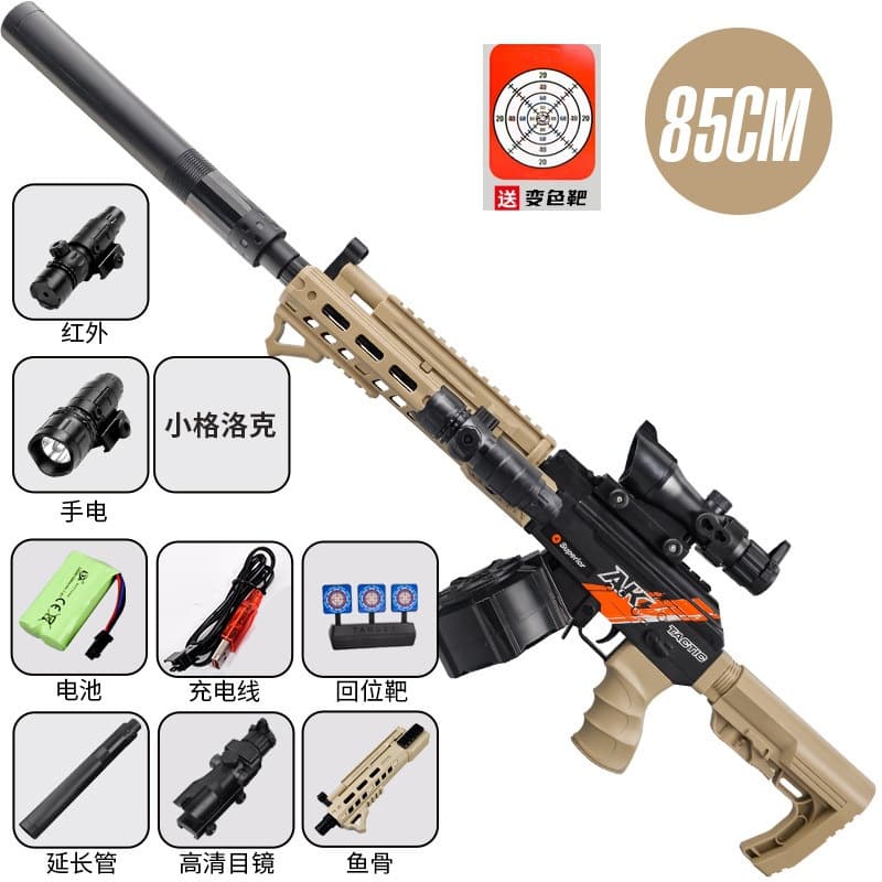Large manual ak sand color tactical rear support with drum version (manual and electric dual mode)