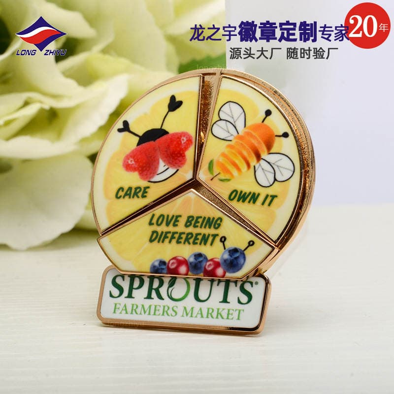 Longzhiyu, a 20-Year Manufacturer, Specializes in Custom-Made Metal Badges and Brooches with Uv Printing, Corporate Logos, and Direct Factory Sales 2